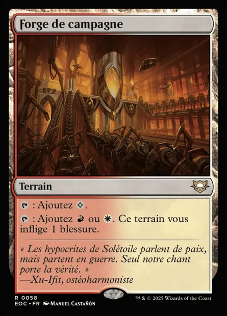 Forge de campagne, carte Magic EOC 58 — extension Edge of Eternities Commander