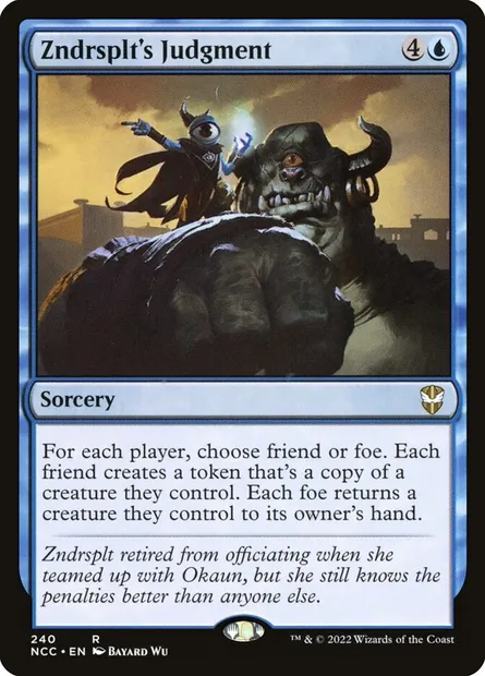 Zndrsplt's Judgment, Magic card NCC 240 — New Capenna Commander set