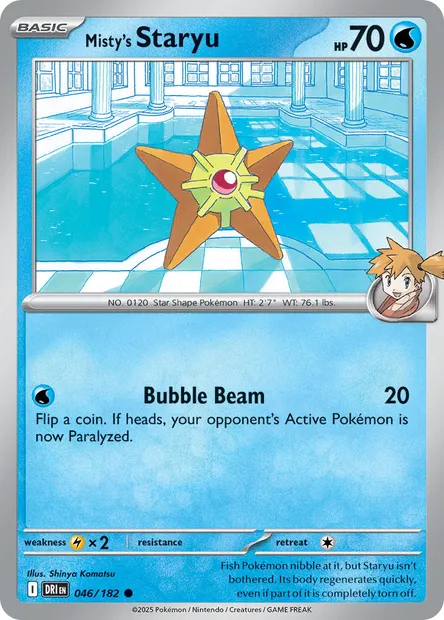 Misty's Staryu, Pokémon card DRI 046 — Destined Rivals set