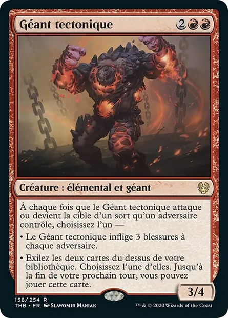 Géant tectonique, carte Magic THB 158 — extension Theros Beyond Death