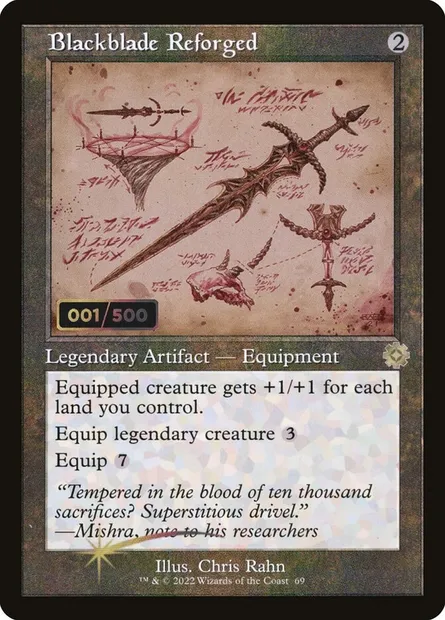 Lamenoire reforgée, carte Magic BRR 69z — extension The Brothers' War Retro Artifacts