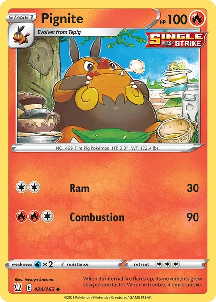 Pignite, Pokémon card BST 24 — Battle Styles set