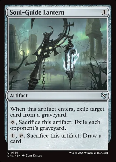 Soul-Guide Lantern, Magic card DRC 139 — Aetherdrift Commander set