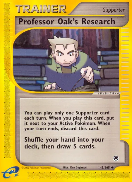 Professor Oak's Research, Pokémon card EX 149 — Expedition Base Set set