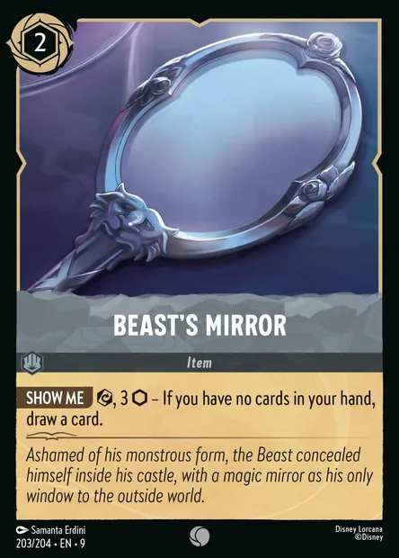 Beast's Mirror, Disney Lorcana card CH9-203 — Fabled set