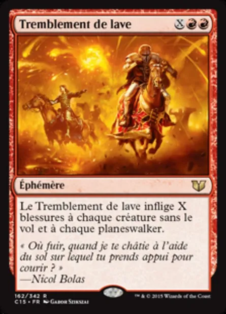 Tremblement de lave, carte Magic C15 162 — extension Commander 2015