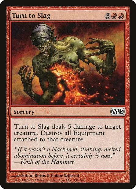 Turn to Slag, Magic card M13 153 — Magic 2013 set