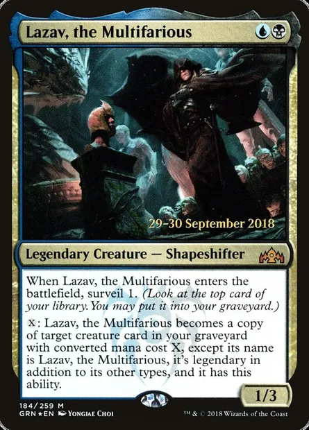 Lazav, the Multifarious, Magic card PGRN 184s — Guilds of Ravnica Promos set