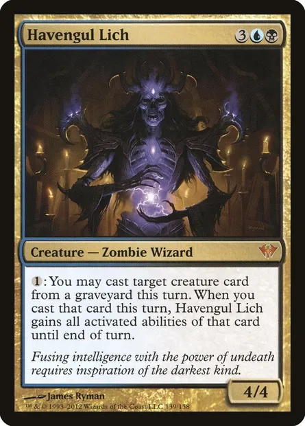 Havengul Lich, Magic card DKA 139 — Dark Ascension set
