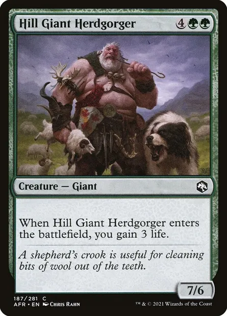 Hill Giant Herdgorger, Magic card AFR 187 — Adventures in the Forgotten Realms set