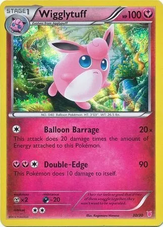 Grodoudou, carte Pokémon TK7B 030 — extension XY Trainer Kit: Wigglytuff