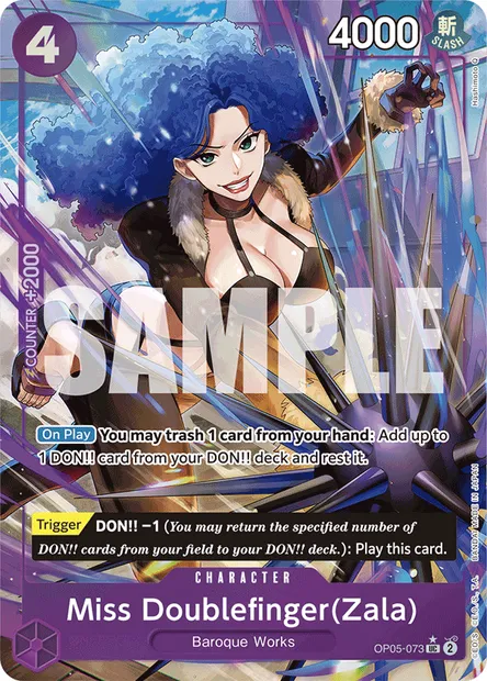 Miss Doublefinger(Zala), One Piece card OP05-073 — AWAKENING OF THE NEW ERA set
