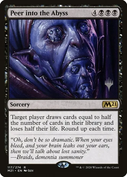 Peer into the Abyss, Magic card PM21 117p — Core Set 2021 Promos set