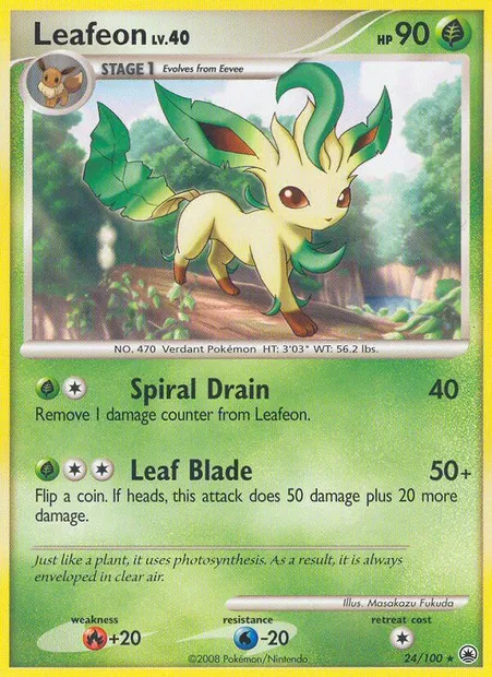 Leafeon, Pokémon card MD 24 — Majestic Dawn set