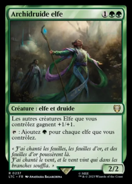 Archidruide elfe, carte Magic LTC 237 — extension Tales of Middle-earth Commander