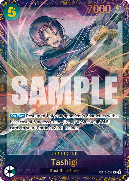 Tashigi, One Piece card OP12-031 — LEGACY OF THE MASTER set