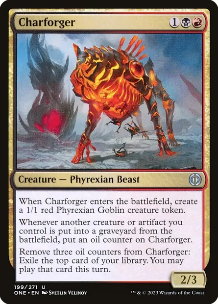 Charforger, Magic card ONE 199 — Phyrexia: All Will Be One set