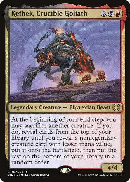 Kethek, Crucible Goliath, Magic card ONE 206 — Phyrexia: All Will Be One set