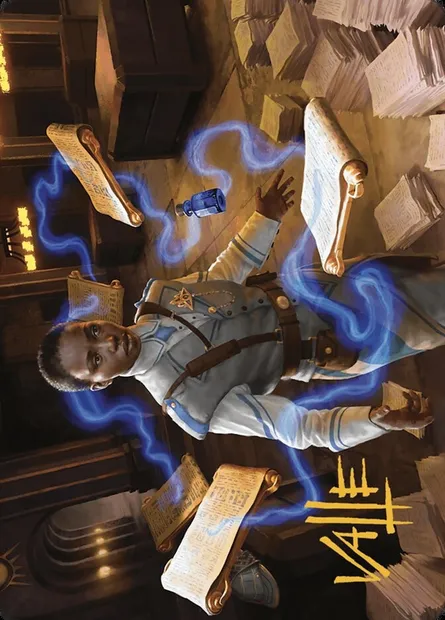 Case File Auditor // Case File Auditor, Magic card AMKM 3 — Murders at Karlov Manor Art Series set