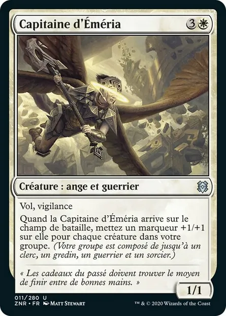 Capitaine d'Éméria, carte Magic ZNR 11 — extension Renaissance de Zendikar