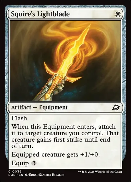 Squire's Lightblade, Magic card EOE 36 — Edge of Eternities set