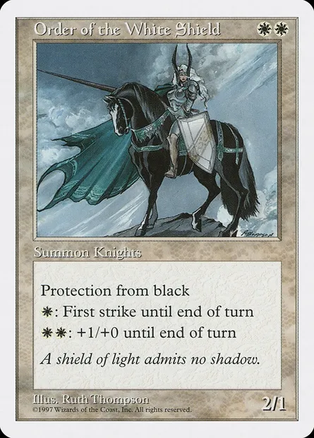 Ordre du bouclier blanc, carte Magic 5ED 49 — extension Cinquième Edition