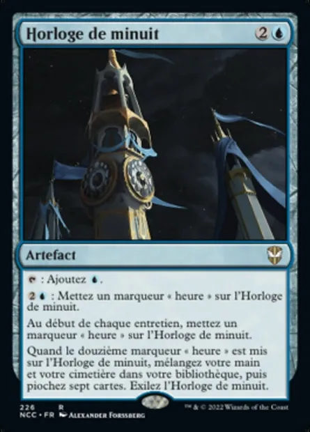 Horloge de minuit, carte Magic NCC 226 — extension New Capenna Commander