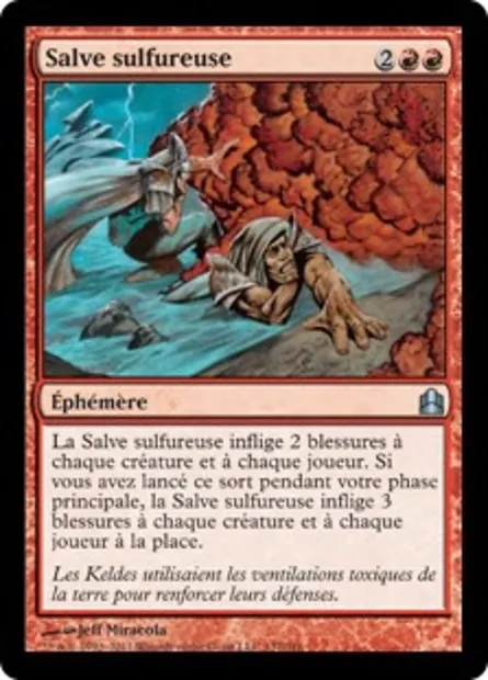 Salve sulfureuse, carte Magic CMD 137 — extension Commander 2011