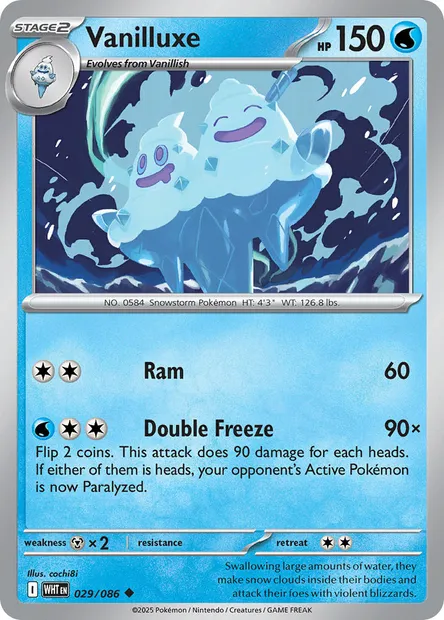 Vanilluxe, Pokémon card WHT 029 — White Flare set