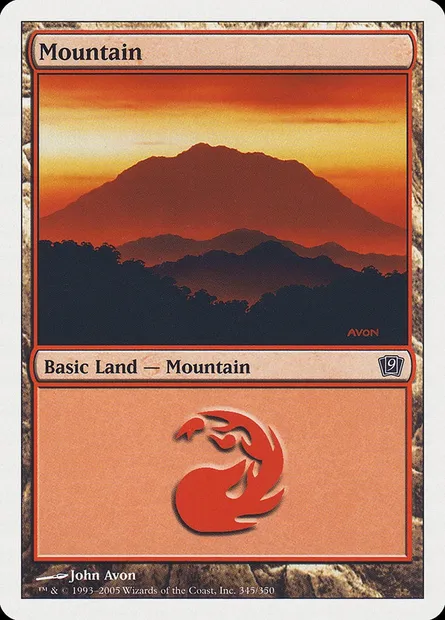 Montagne, carte Magic 9ED 345 — extension Neuvième Edition