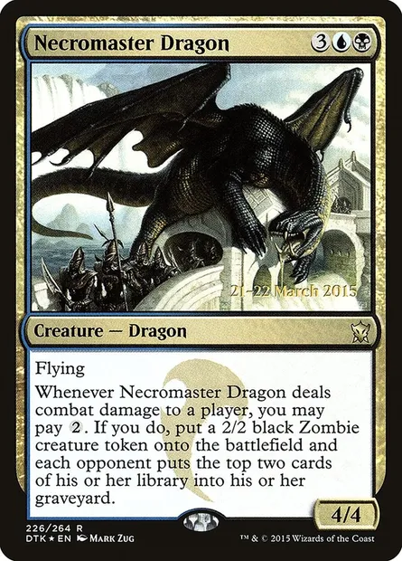 Necromaster Dragon, Magic card PDTK 226s — Dragons of Tarkir Promos set