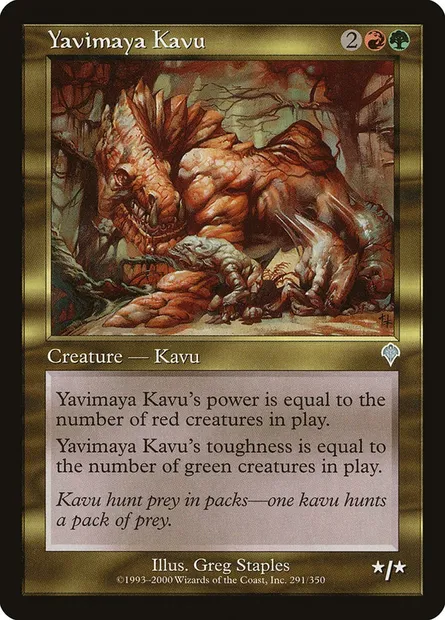 Yavimaya Kavu, Magic card INV 291 — Invasion set