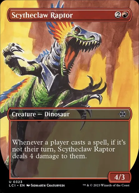 Scytheclaw Raptor, Magic card LCI 323 — The Lost Caverns of Ixalan set