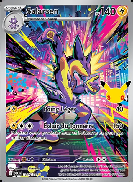 Salarsen, carte Pokémon 30C 134 — extension 30ᵉ Anniversaire