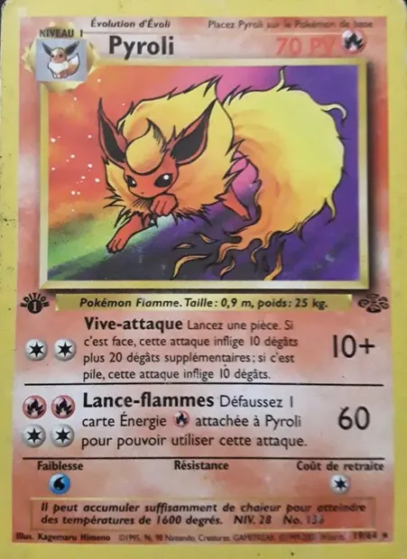 Pyroli, carte Pokémon JU 19 — extension Jungle