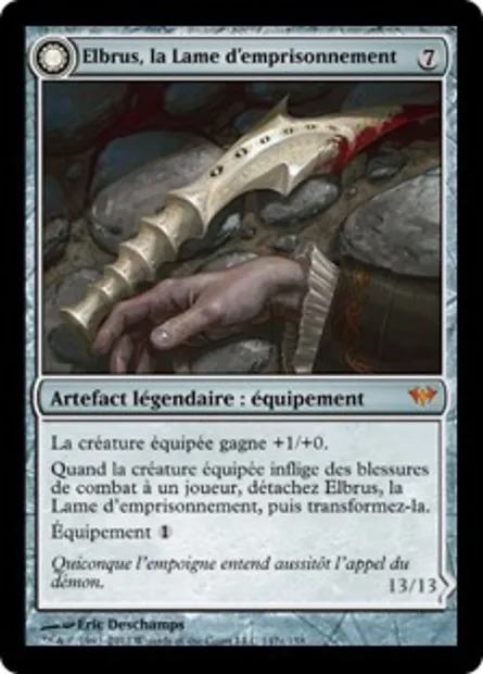 Elbrus, la Lame d'emprisonnement // Withengar déchaîné, carte Magic DKA 147 — extension Obscure Ascension