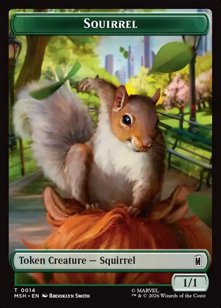 Squirrel, Magic card TMSH 14 — Marvel Super Heroes Tokens set