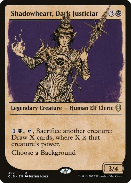 Shadowheart, Dark Justiciar, Magic card CLB 392 — Commander Legends: Battle for Baldur's Gate set