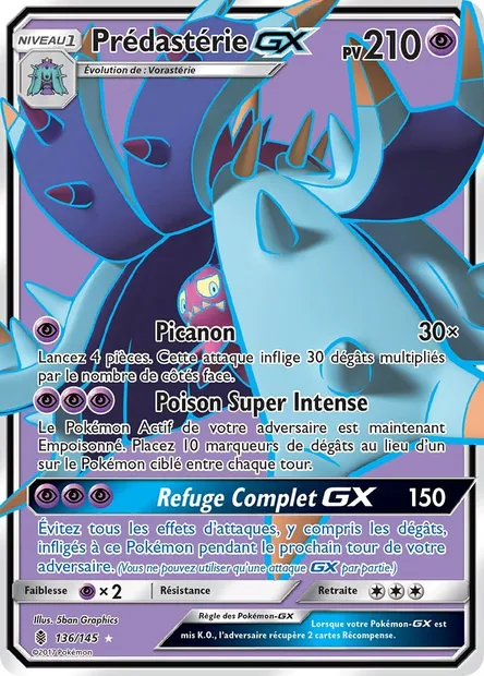 Prédastérie GX, carte Pokémon GRI 136 — extension Gardiens Ascendants