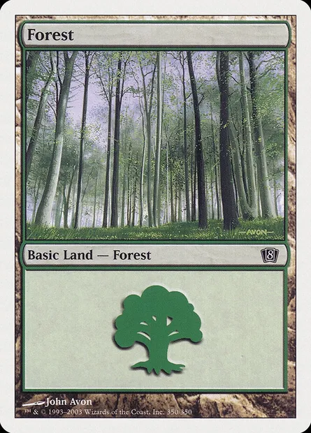 Forest, Magic card 8ED 350 — Eighth Edition set