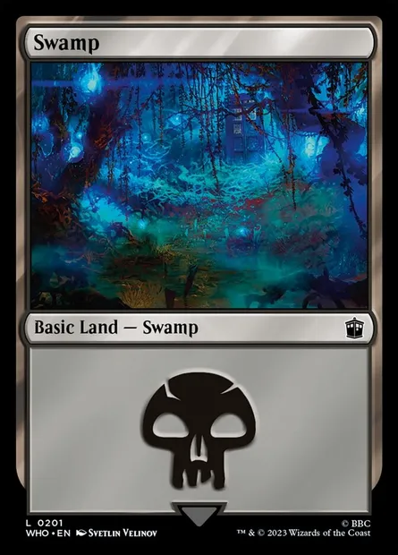 Swamp, Magic card WHO 201 — Doctor Who set