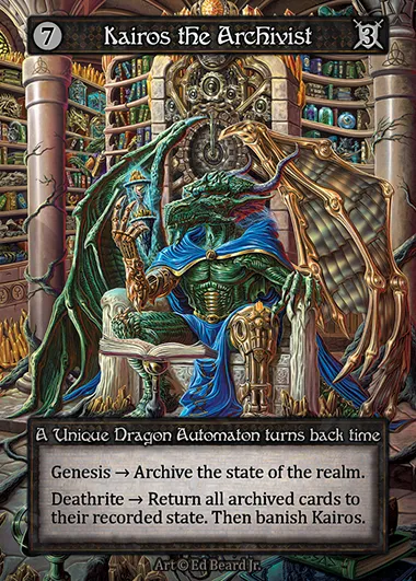 Kairos the Archivist, carte Sorcery DRG 011 — extension Dragonlord