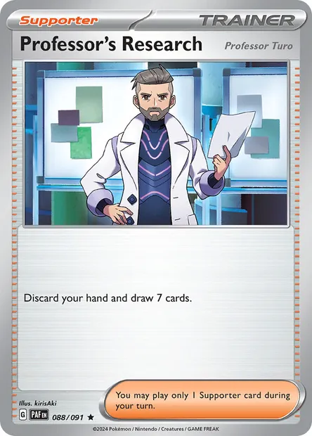 Professor's Research, Pokémon card PAF 088 — Paldean Fates set