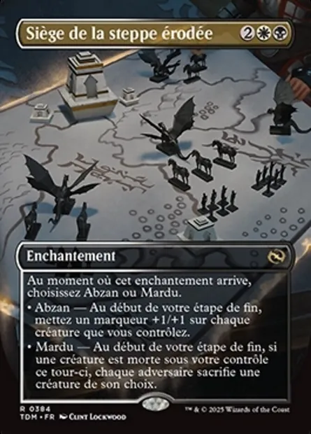 Siège de la steppe érodée, carte Magic TDM 384 — extension Tarkir: Dragonstorm