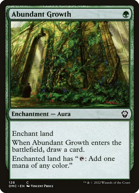 Abundant Growth, Magic card DMC 128 — Dominaria United Commander set