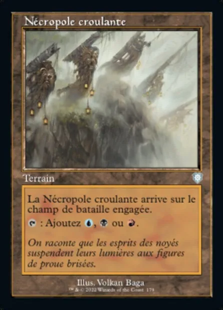 Nécropole croulante, carte Magic BRC 179 — extension The Brothers' War Commander
