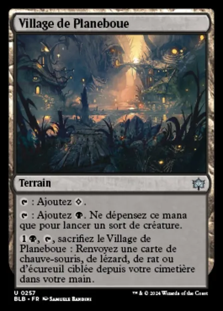 Village de Planeboue, carte Magic BLB 257 — extension Bloomburrow