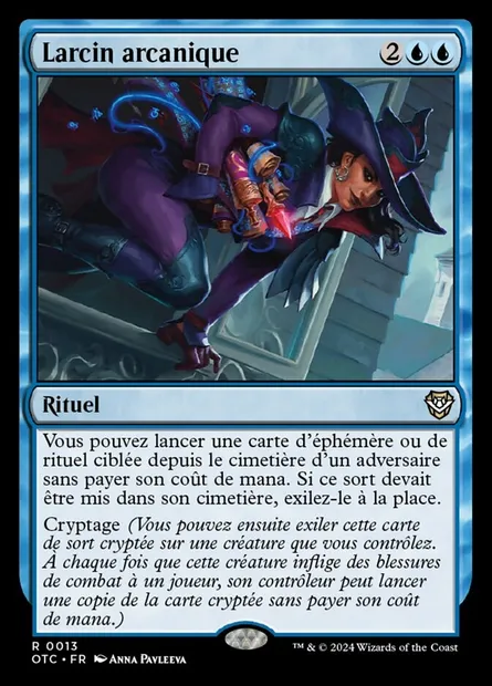 Larcin arcanique, carte Magic OTC 13 — extension Outlaws of Thunder Junction Commander