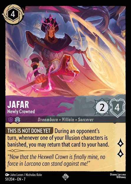 Jafar - Newly Crowned, Disney Lorcana card CH7-051 — Archazia's Island set