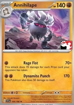 Annihilape, Pokémon card PPS 109-4 — Play! Pokémon Prize Pack Series set